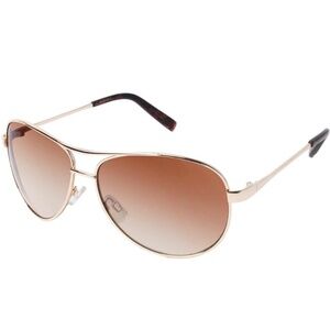 Jessica Simpson Iconic Metal UVA and UVB Protective Aviator Sunglasses